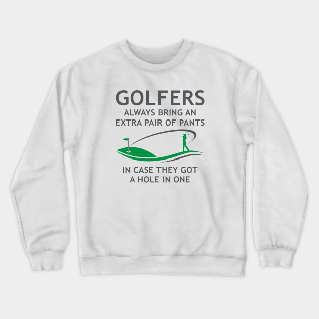 Golfers Extra Pants Crewneck Sweatshirt by LuckyFoxDesigns